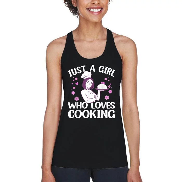 Funny Cook Art For Women Cooking Lover Culinary Women's Racerback Tank