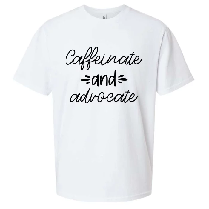 Funny Caffeinate and Advocate - best gifts idea for SPED Sueded Cloud Jersey T-Shirt