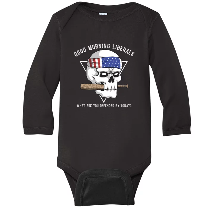 Funny Conservative Anti Liberal Anti Woke Baby Long Sleeve Bodysuit