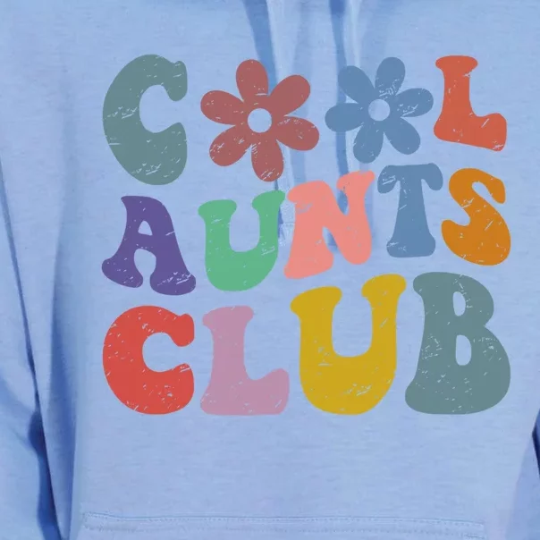 Floral Cool Aunts Club Groovy Aunt Sister Auntie Gift Unisex Surf Hoodie