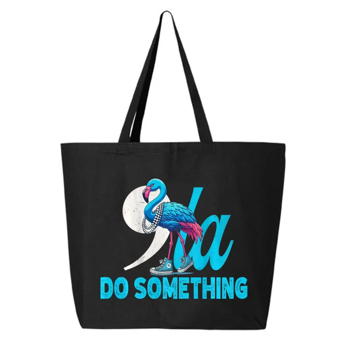 Flamingo Chucks And Pearls Funny Comma La Kamala Harris 2024 25L Jumbo Tote