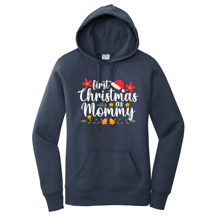 First Christmas As Mommy  First Christmas As Mommy Xmas Women's Pullover Hoodie