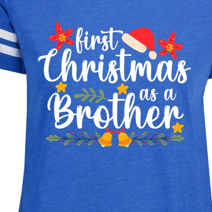 First Christmas As A Brother Funny Xmas Christmas Enza Ladies Jersey Football T-Shirt