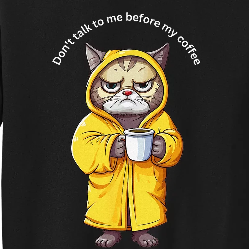 Funny Cats and Morning Coffee Tall Sweatshirt