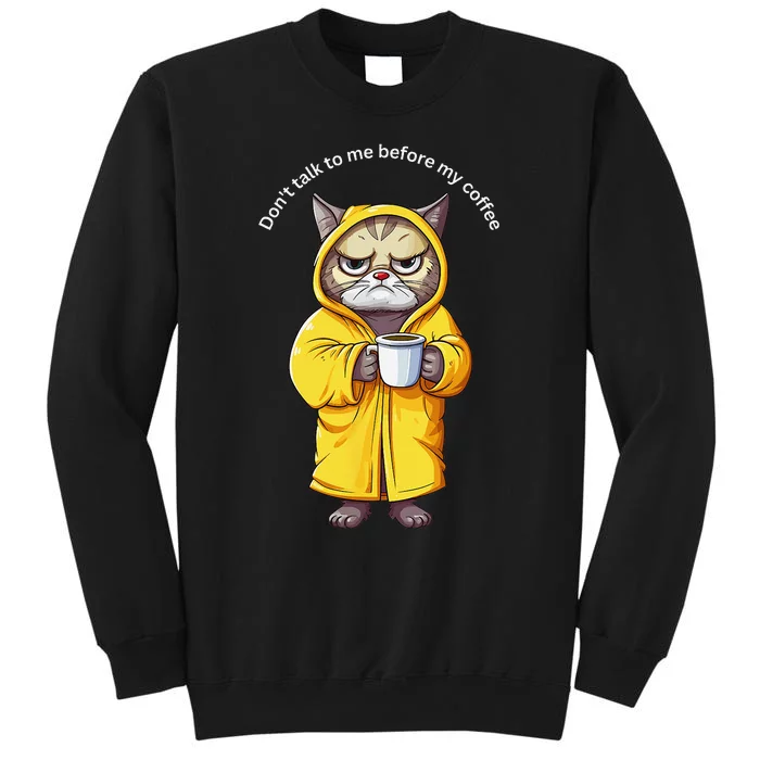 Funny Cats and Morning Coffee Tall Sweatshirt