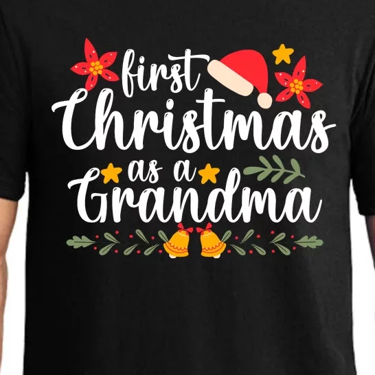 First Christmas As A Grandma Funny Xmas Christmas Grandma Pajama Set