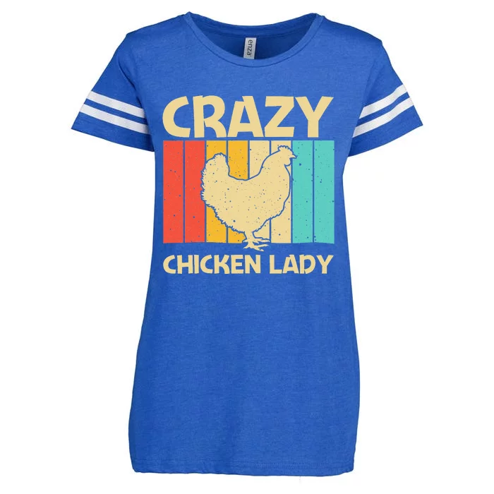 Funny Chicken Art For  Mom Chicken Farmer Poultry Lover Enza Ladies Jersey Football T-Shirt