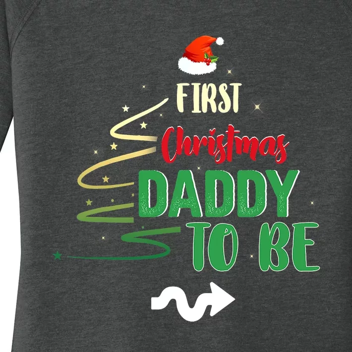 First Christmas As A Daddy To Be Future Father Xmas Gift Women's Perfect Tri Tunic Long Sleeve Shirt