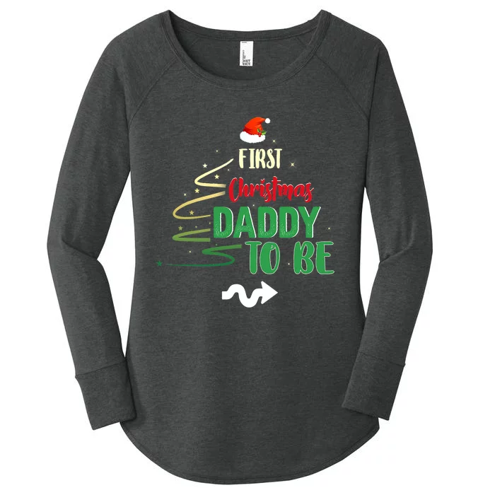 First Christmas As A Daddy To Be Future Father Xmas Gift Women's Perfect Tri Tunic Long Sleeve Shirt