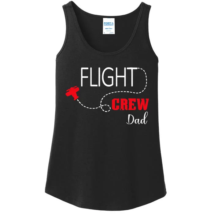 Flight Crew Airplane Birthday Dad, airplane Matching Family Ladies Essential Tank