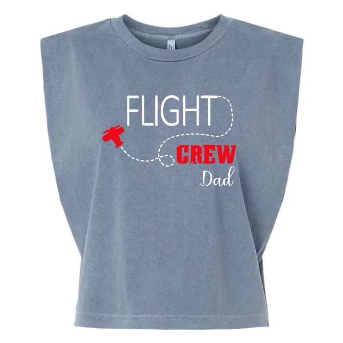 Flight Crew Airplane Birthday Dad, airplane Matching Family Garment-Dyed Women's Muscle Tee