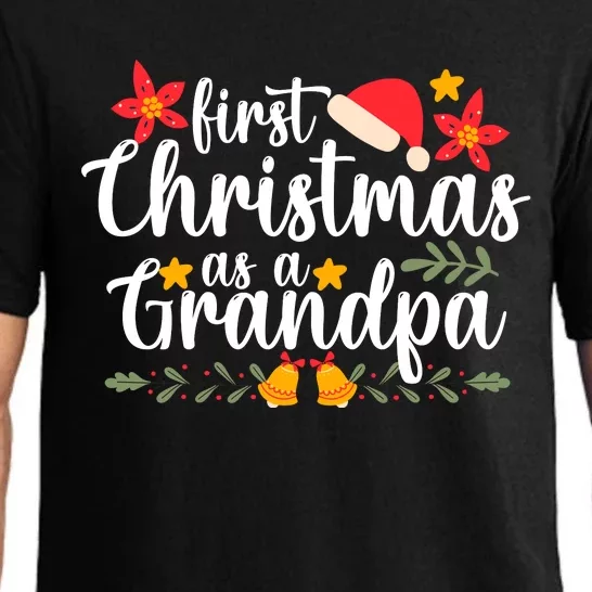 First Christmas As A Grandpa Funny Xmas Christmas Pajama Set