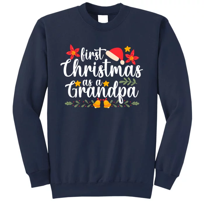 First Christmas As A Grandpa Funny Xmas Christmas Sweatshirt