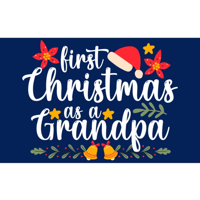 First Christmas As A Grandpa Funny Xmas Christmas Bumper Sticker