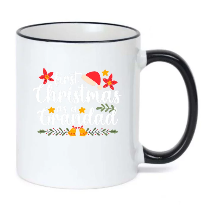 First Christmas As A Grandad Funny Xmas Christmas Black Color Changing Mug