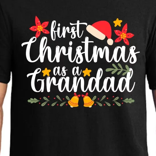 First Christmas As A Grandad Funny Xmas Christmas Pajama Set