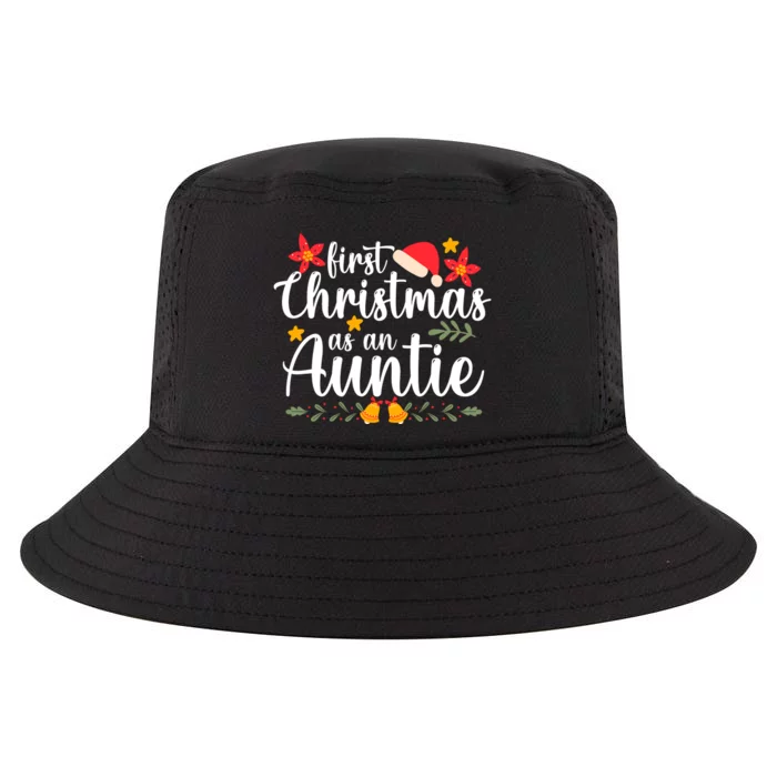 First Christmas As An Auntie Cool Comfort Performance Bucket Hat