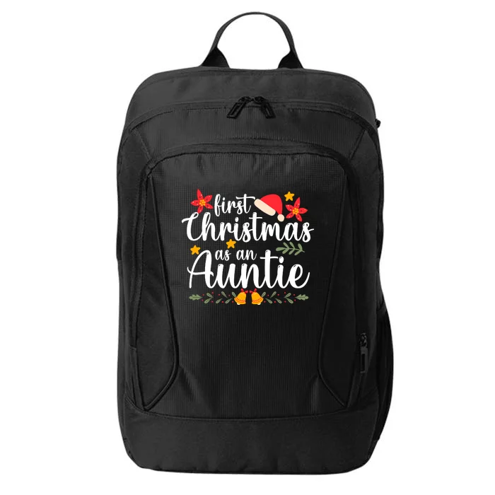 First Christmas As An Auntie City Backpack