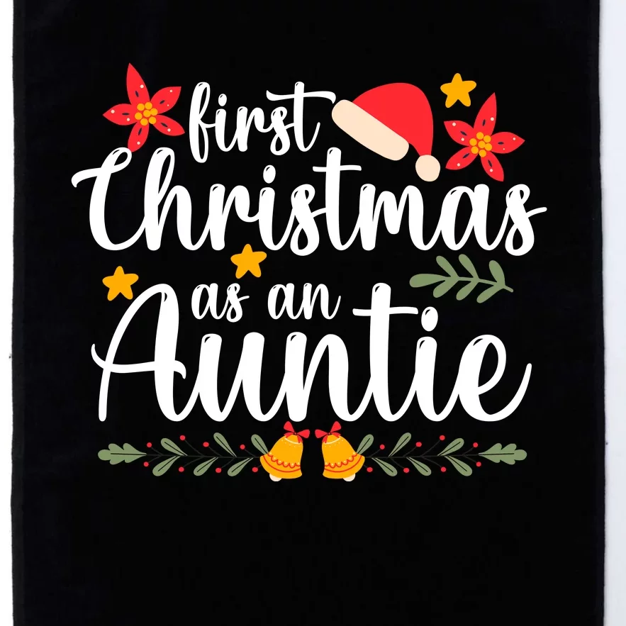 First Christmas As An Auntie Platinum Collection Golf Towel