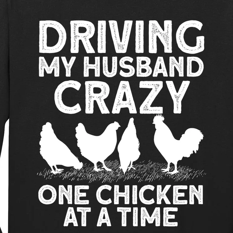 Funny Chicken Art Mom Chicken Lady Chicken Farmer Tall Long Sleeve T-Shirt