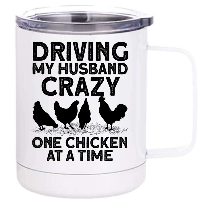 Funny Chicken Art Mom Chicken Lady Chicken Farmer Front & Back 12oz Stainless Steel Tumbler Cup