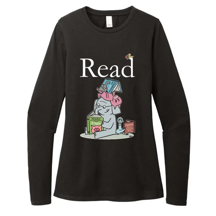 Funny Cute Animals Read Book Fan Womens CVC Long Sleeve Shirt