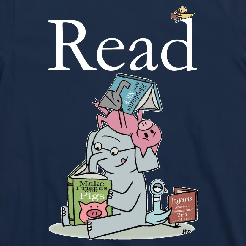 Funny Cute Animals Read Book Fan T-Shirt