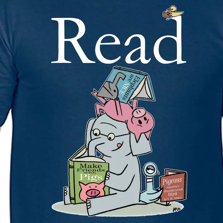 Funny Cute Animals Read Book Fan Comfort Colors T-Shirt