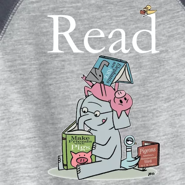 Funny Cute Animals Read Book Fan Toddler Fine Jersey T-Shirt