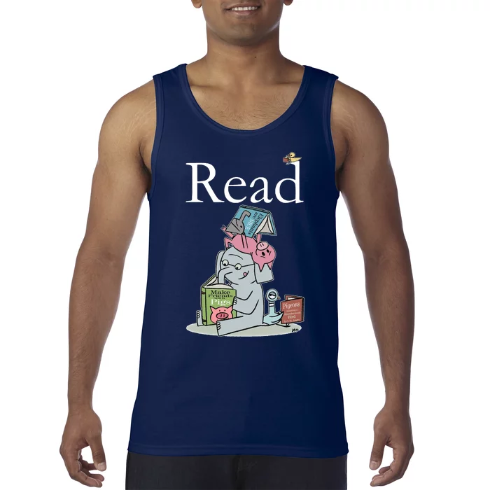 Funny Cute Animals Read Book Fan Tank Top