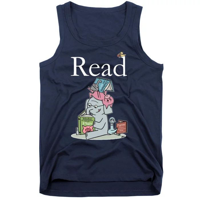 Funny Cute Animals Read Book Fan Tank Top