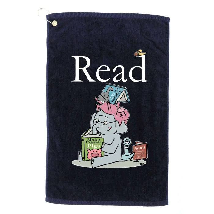 Funny Cute Animals Read Book Fan Platinum Collection Golf Towel