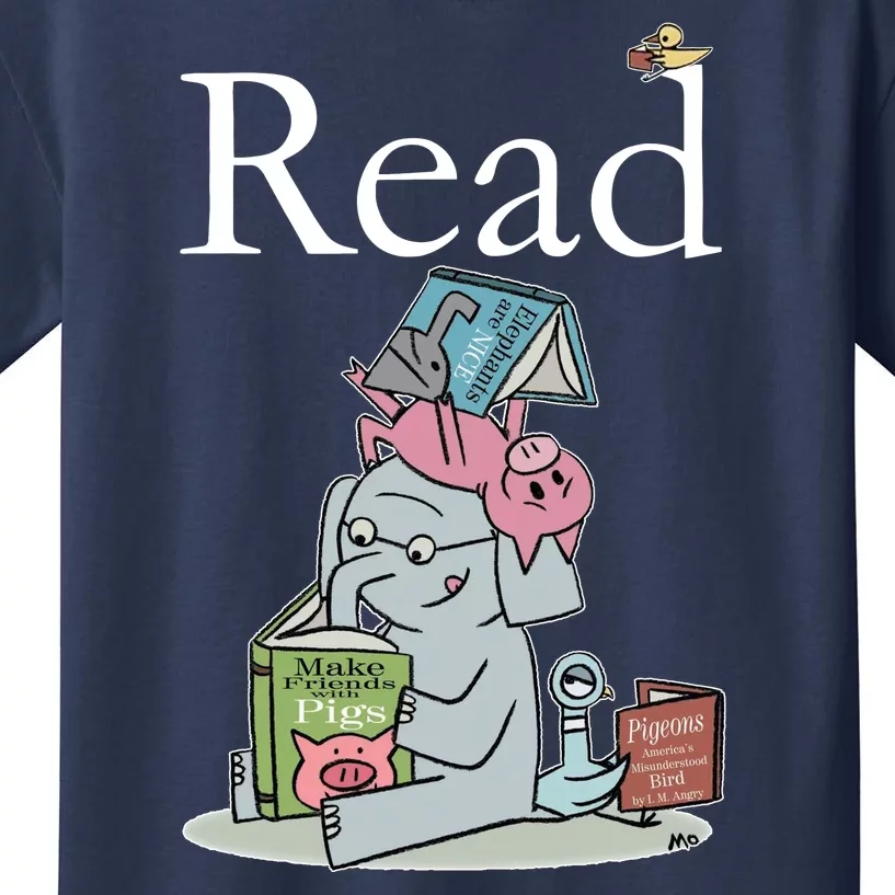 Funny Cute Animals Read Book Fan Kids T-Shirt