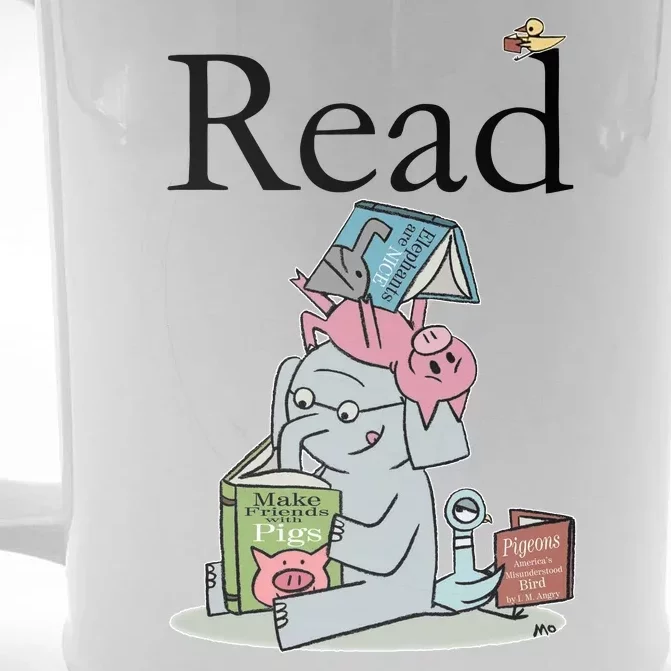 Funny Cute Animals Read Book Fan Front & Back Beer Stein