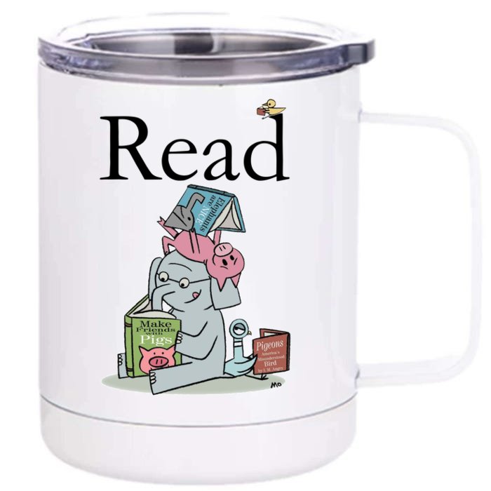 Funny Cute Animals Read Book Fan Front & Back 12oz Stainless Steel Tumbler Cup