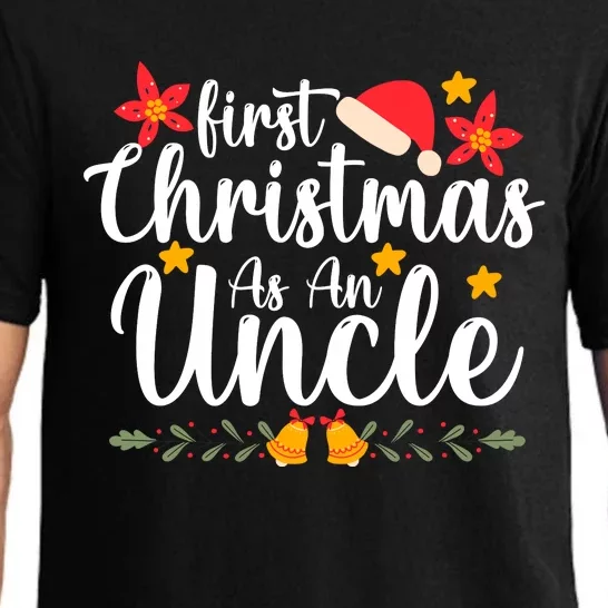 First Christmas As An Uncle Funny Xmas Christmas Pajama Set