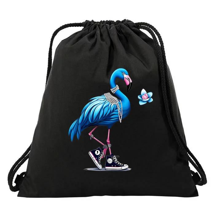 Flamingo Chucks And Pearls Comma La Kamala 2024 Drawstring Bag