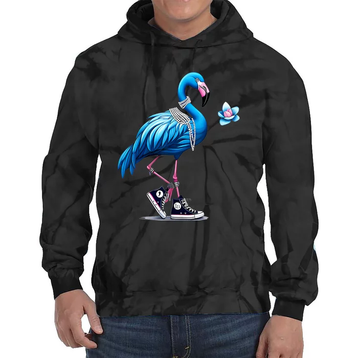 Flamingo Chucks And Pearls Comma La Kamala 2024 Tie Dye Hoodie