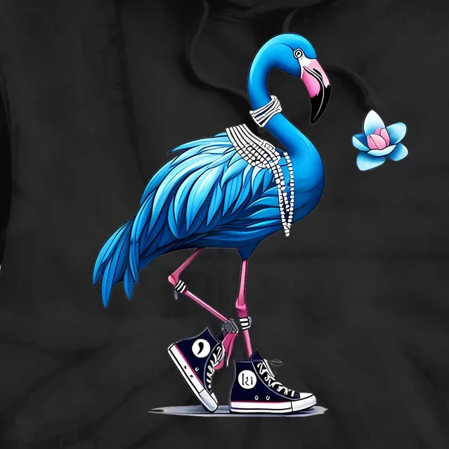 Flamingo Chucks And Pearls Comma La Kamala 2024 Tie Dye Hoodie