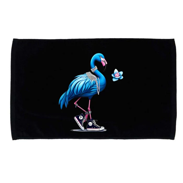 Flamingo Chucks And Pearls Comma La Kamala 2024 Microfiber Hand Towel