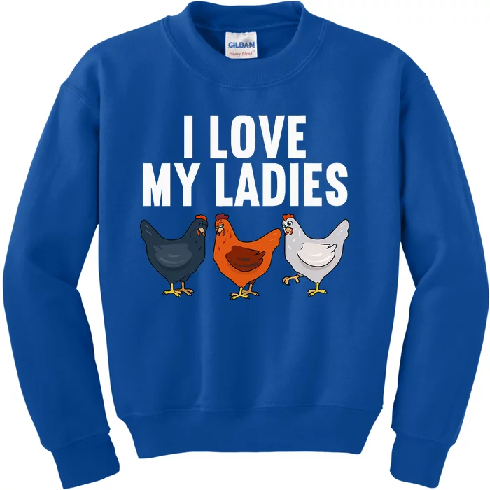 Funny Chicken Art Farming Chicken Farmer Kids Sweatshirt