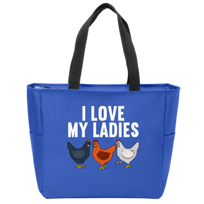 Funny Chicken Art Farming Chicken Farmer Zip Tote Bag