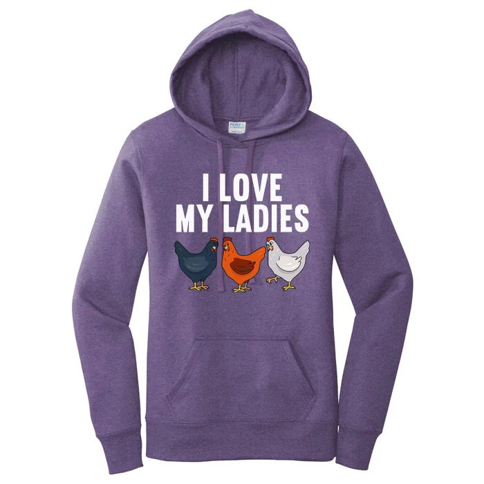 Funny Chicken Art Farming Chicken Farmer Women's Pullover Hoodie