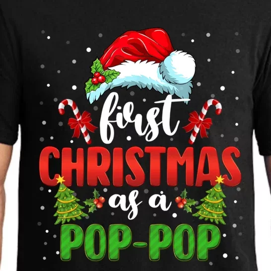 First Christmas As A Pop Pop Santa Gender Reveal Christmas Cute Gift Pajama Set