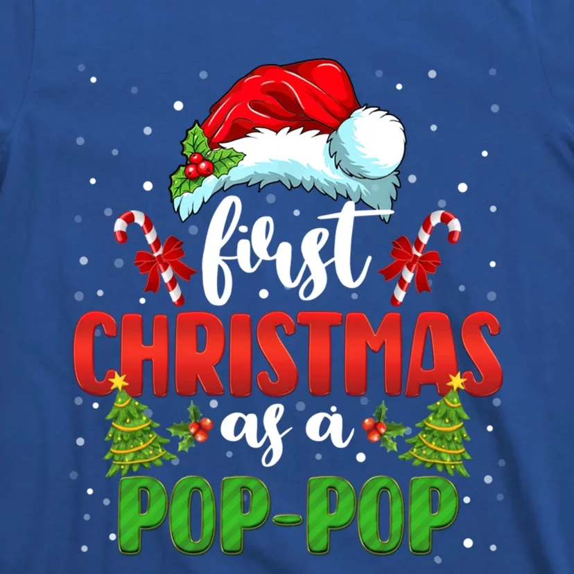 First Christmas As A Pop Pop Santa Gender Reveal Christmas Cute Gift T-Shirt