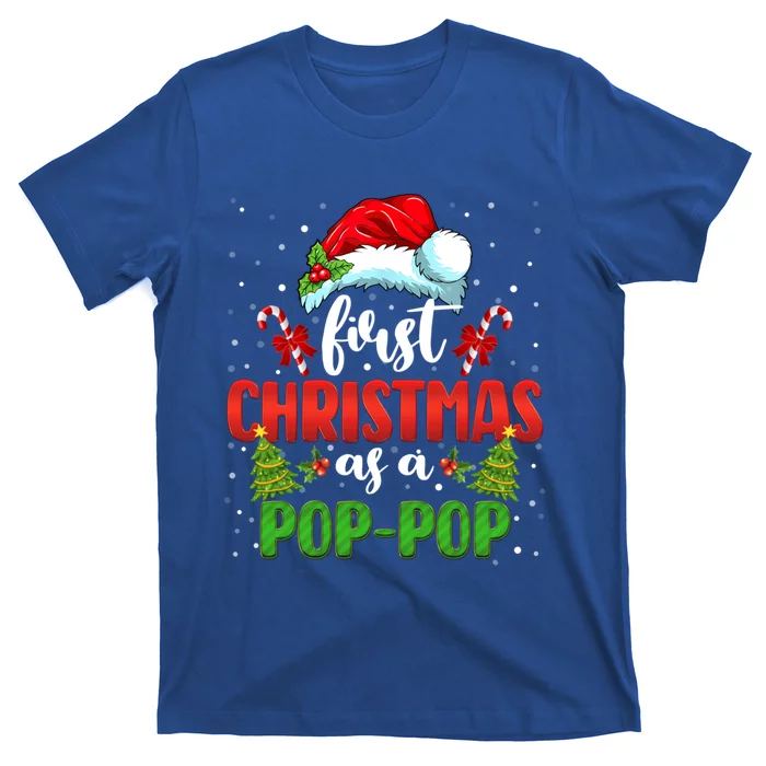 First Christmas As A Pop Pop Santa Gender Reveal Christmas Cute Gift T-Shirt