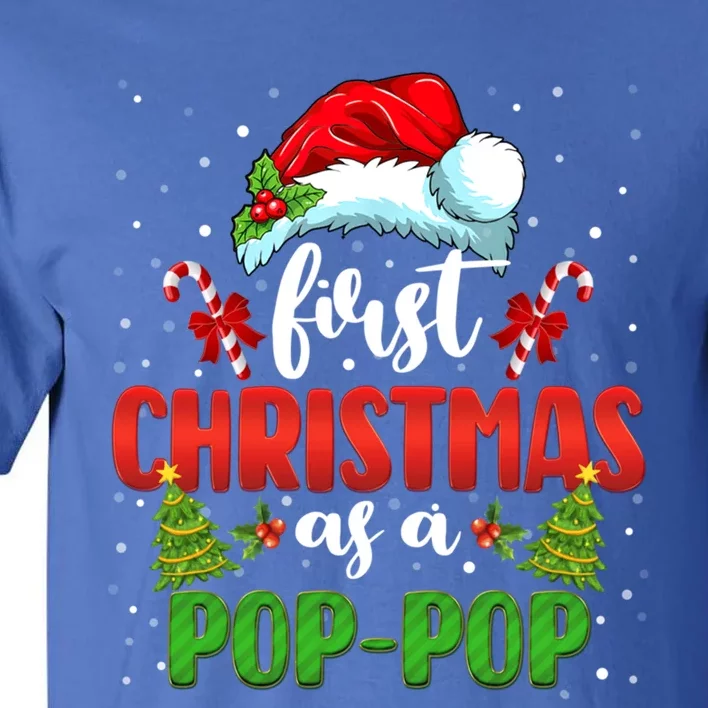 First Christmas As A Pop Pop Santa Gender Reveal Christmas Cute Gift Tall T-Shirt