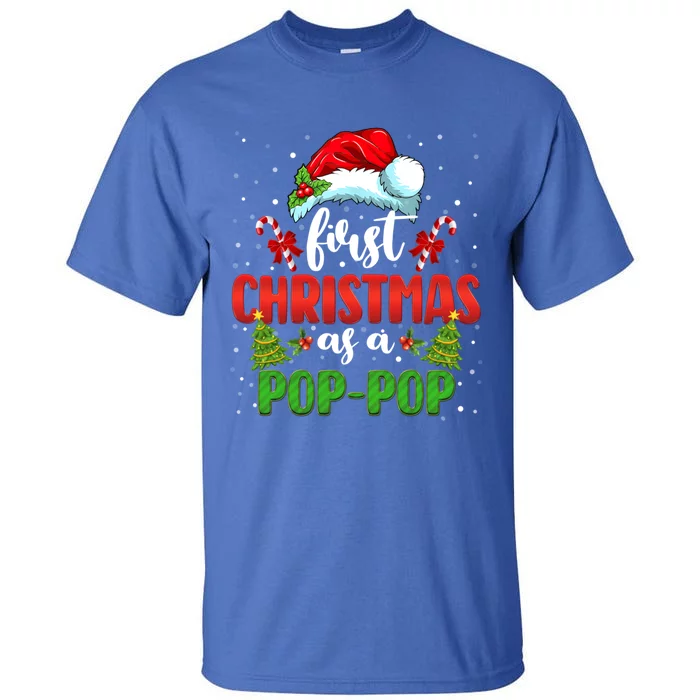 First Christmas As A Pop Pop Santa Gender Reveal Christmas Cute Gift Tall T-Shirt