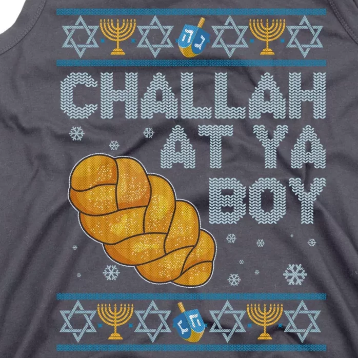 Funny Challah At Ya Boy Ugly Hanukkah Sweater Tank Top