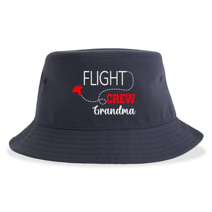 Flight Crew Airplane 1st Birthday Grandma Airplane Family Sustainable Bucket Hat